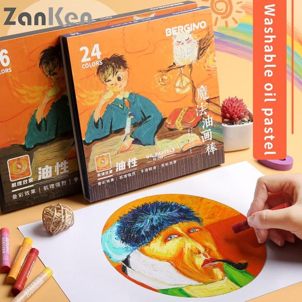 

gift sets zanken heavy color oil pastel 36 set student art professional painting pen graffiti crayons soft washable