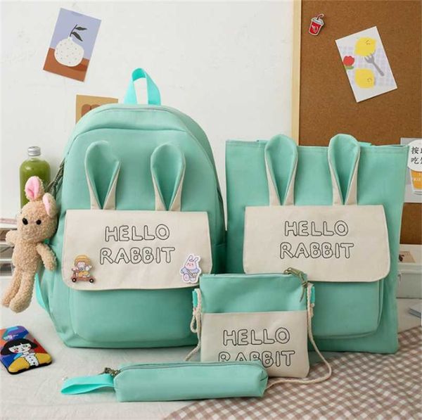 

backpack 5 piece set casual school backpacks for teenage girls women fashion oxford fabric travel bookbags teen student shoulder bag