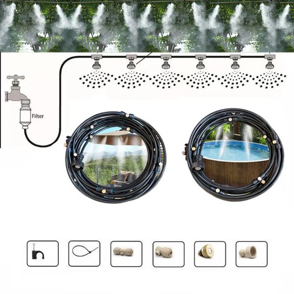 

watering equipments nebulizer sprinkler water spray cooling system irrigation mister fog mist 6m/12m