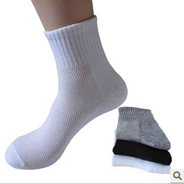 

20pcs = 10 pairs summer men's mesh breathable business male white black gray fashion casual socks
