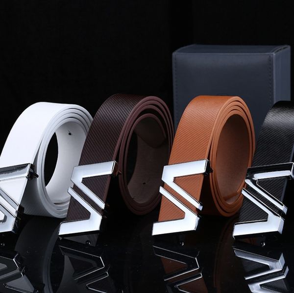 

smooth buckle casual belt men's business belts, Black;brown