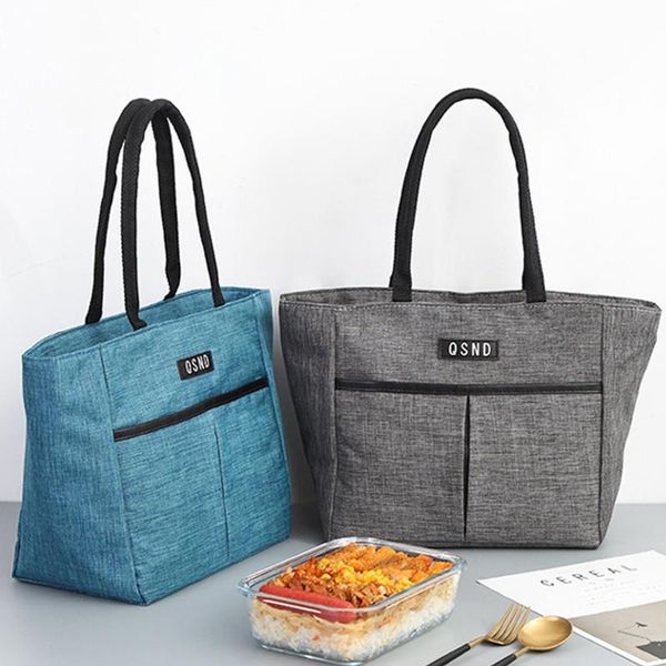 

storage bags 1pc fresh cooler bag waterproof nylon portable zipper thermal oxford lunch for women convenient box tote food bags#2p