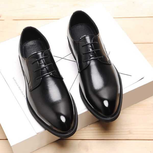 

1907 summer breathable sho men's korean version british black fashion casual busins drs pointed