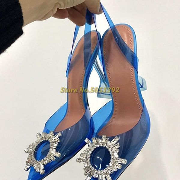 

dress shoes pvc clear crystal high heel sandals women quality goblet heels summer party designer wedding woman, Black