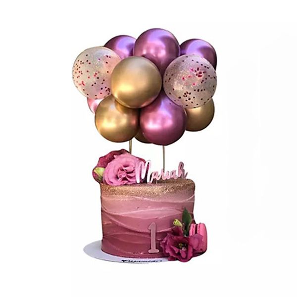 

other event & party supplies 14pcs ribbon atmosphere balloon cake er set wedding decor straw birthday glue easy apply decorating tool ba