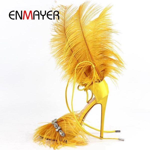 

women arrival basic party lace-up zandalias de verano mujer super high feather shoes size 35-45 ly1133 sandals, Black