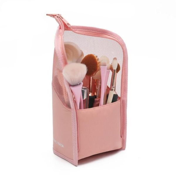 

cosmetic bags & cases waterproof bag for women clear zipper makeup travel female brush holder organizer toiletry beauty set