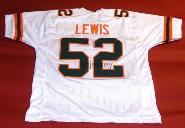 

custom ray lewis miami hurricanes white jersey stitched add any name number, Black