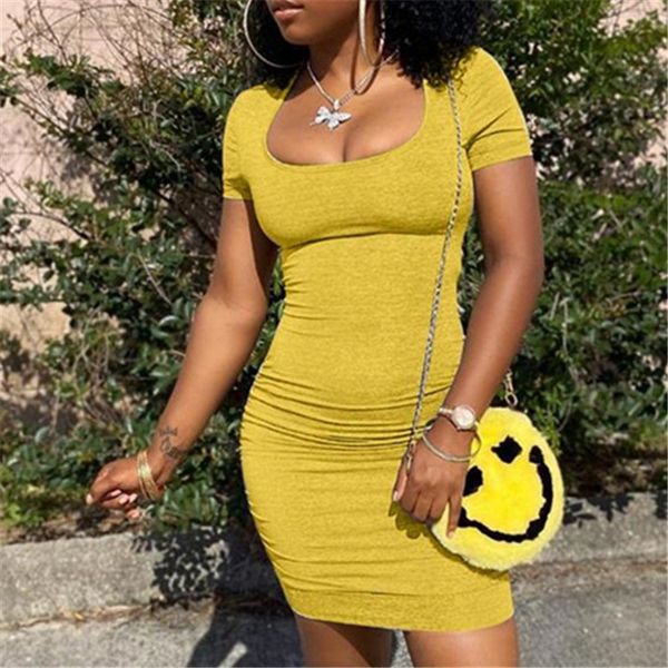 

fashion women's solid pleated open back 2020 dress, White;black