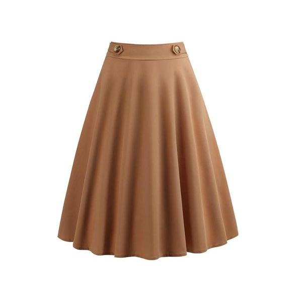 

skirts vintage mini women spring summer simple elegant button a line pleated retro fashion school street girl casual chic skirt, Black