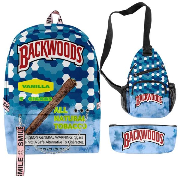 

backpack backwoods cigars backpacks sets 3 pieces women men oxford warterproof travel bags teenager boys girls school