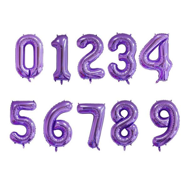 

party decoration 40-inch digital balloons for birthday parties, aluminum foil
