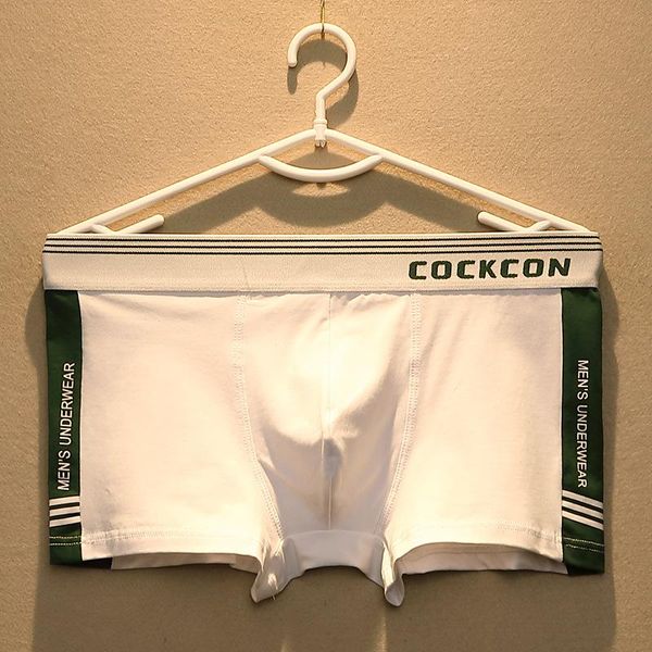 

underpants cockcon cotton underwear for men pouch men's boxer shorts breathable panties teenager sports xxxl white, Black;white