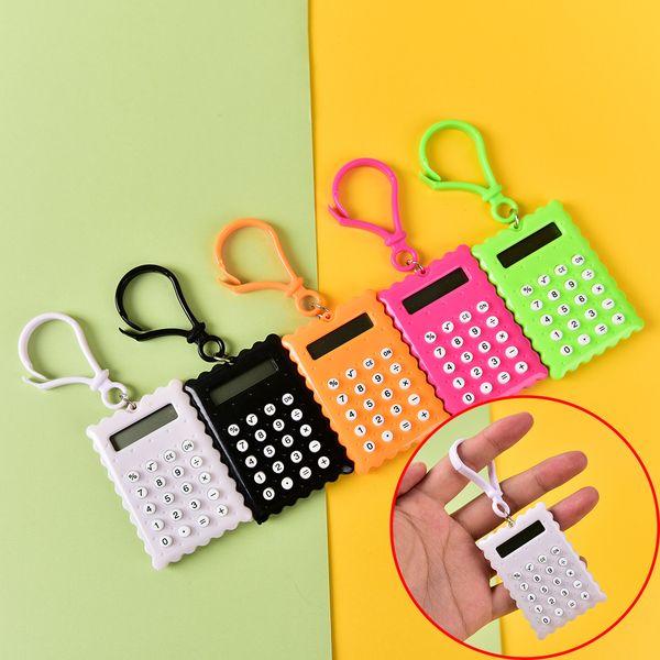 

3pieces/lotplastic mini keychain calculator handheld pocket type coin batteries calculator small battery office supplies student stationery