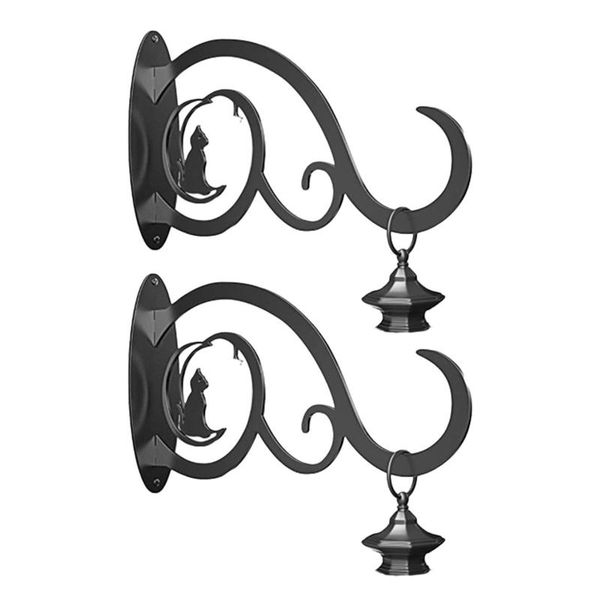 

hooks & rails 2 pcs plant for hanging brackets bird feeders rust-proof basket lanterns wind chimes garden decor