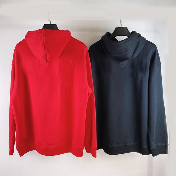 

luxury brand hoodie mens hoodies oversize warm men and women sweatshirts fashion solid color hip hop woman, Black