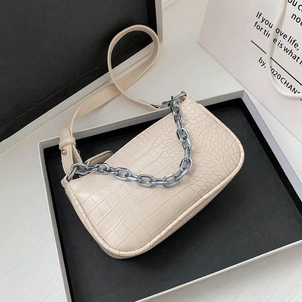

evening bags for women 2021 leather messenger sac a main femme chains shoulder bag female armpit girls