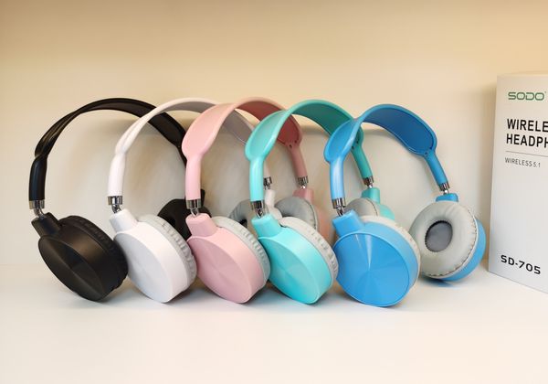 SODO SD-705 Bluetooth-Kopfhörer, Over-Ear, 3 EQ-Modi, kabellose Kopfhörer, Bluetooth 5.1-Stereo-Headset mit Mikrofon, unterstützt TF-Karte