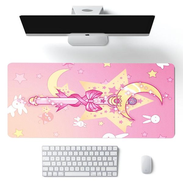 

mouse pads & wrist rests anime kawaii big pad large rubber gaming mat speed xl mousepad keyboard locking edge otaku compute