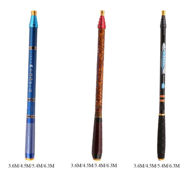 

boat fishing rods retractable portable short rod 3.6m/4.5m/5.4m/6.3m fish outdoor pocket sea pole