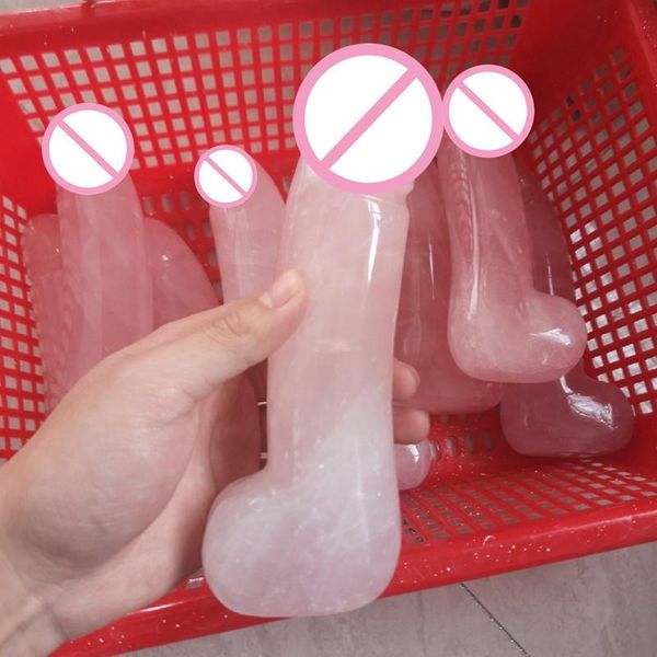 

100% natural rose quartz crystal wand healing gemstone yoni massage stick as gift for women decorative objects & figurines