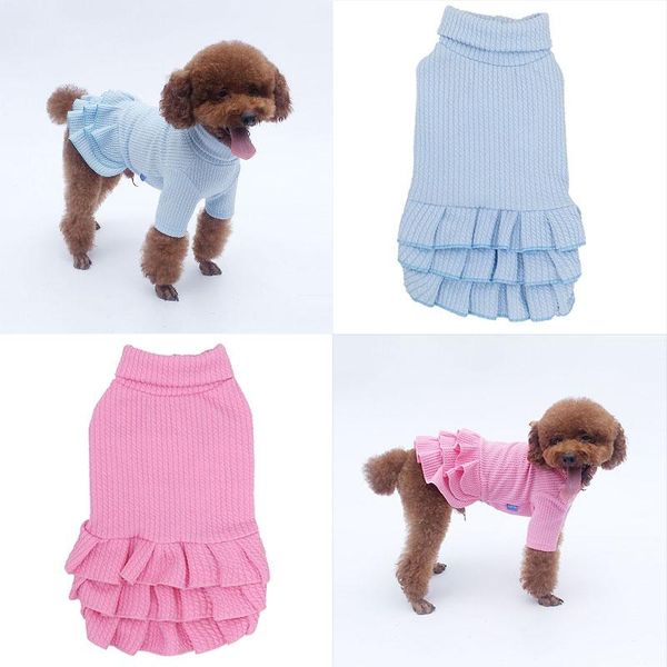 

dog apparel small dogs dress sweet princess autumn winter solid color three-layer bubble skirt puppy chihuahua