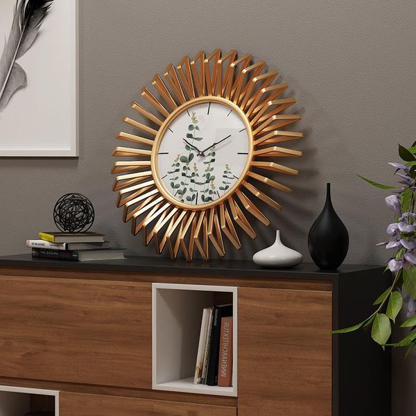 

wall clocks creative and modern living room bedroom metal mute clock cafe personality