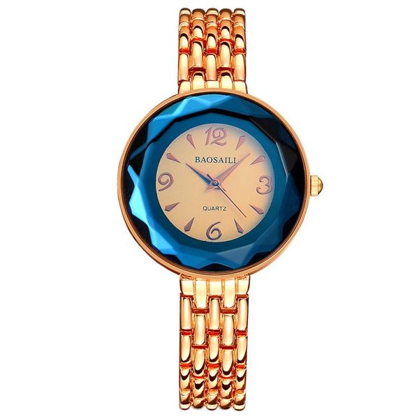 

wristwatches baosaili brand gold plated ladies watches sl68 quartz movement women casual dress, Slivery;brown
