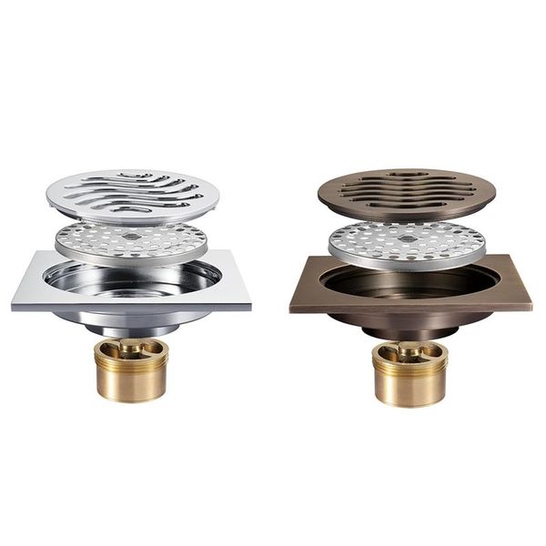 

other bath & toilet supplies brass floor drain 100x100mm square anti-odor linear shower bathroom balcony hair catcher