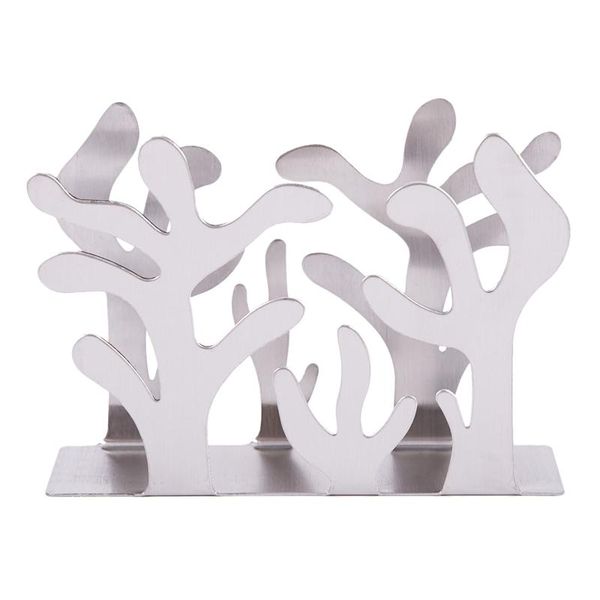 

1pcs stainless steel stylish tissue holder napkin dispenser durable plant design stand paper towel toilet holders
