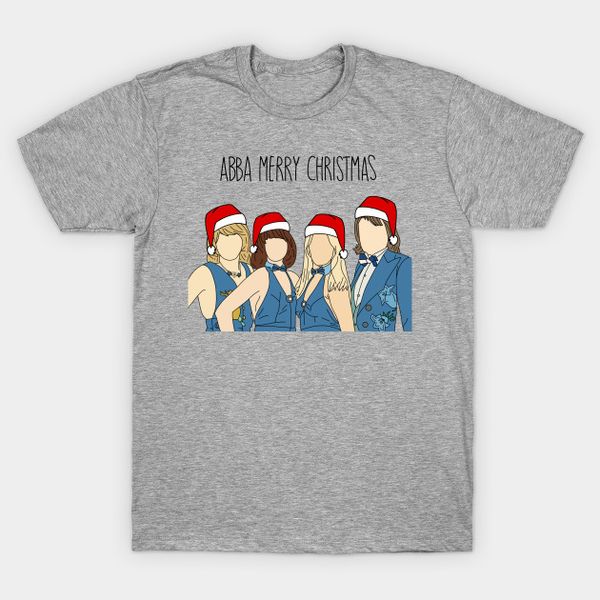 

abba christmas t-shirt gift ideas for fans, White;black