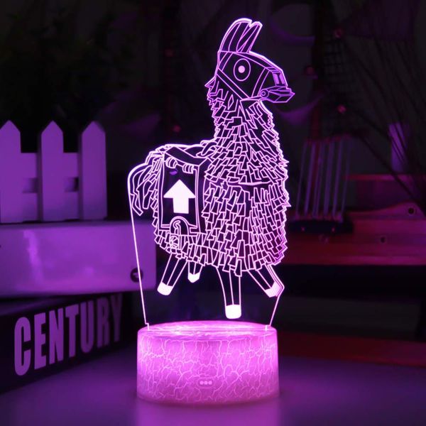 

3d visual led illusion night light changeable usb touch lampada fortress lamp for children