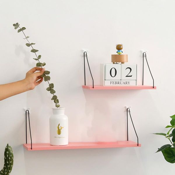 

hooks & rails wall mounted wooden shelf solid wood storage shelves decor for bedroom living room bathroom kitchen office organizador