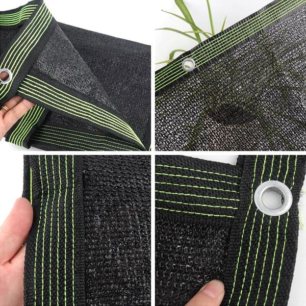 

shade black 6pin anti-uv hdpe sunshade net balcony courtyard fence safty privacy nets garden succulent plant shelter car shading