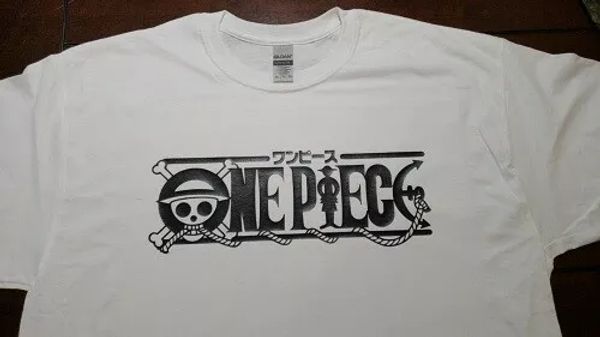 

One Piece Anime T shirt Tee Totoro Ghibli Luffy Monkey, White;black