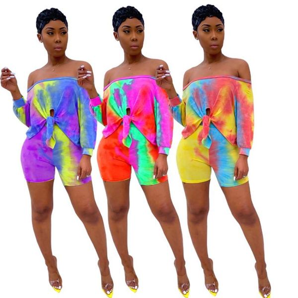 

women's jumpsuits & rompers 2pc short sets for women 2021 summer strapless off sholder bandage yellow purple two piece set and shorts s, Black;white