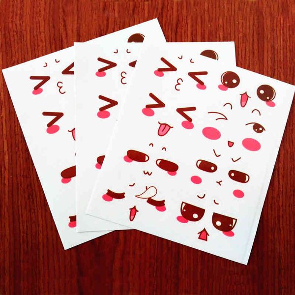 

cute cartoon cup pvc self-adhesive water glass expression sticker