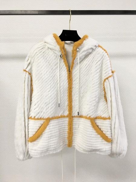 

women's jackets the winter 2021 hooded fur coat 0827, Black;brown