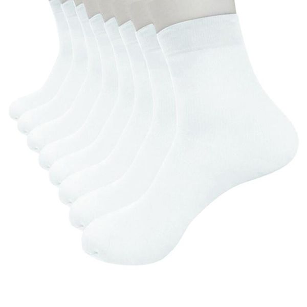 

men's socks 8 pairs streetwear ultra-thin silkÂ business men soft breathable soild stockings summer winter, Black