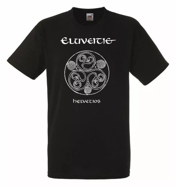 

eluveitie helvetios black mens t-shirt men rock band tee shirt, White;black
