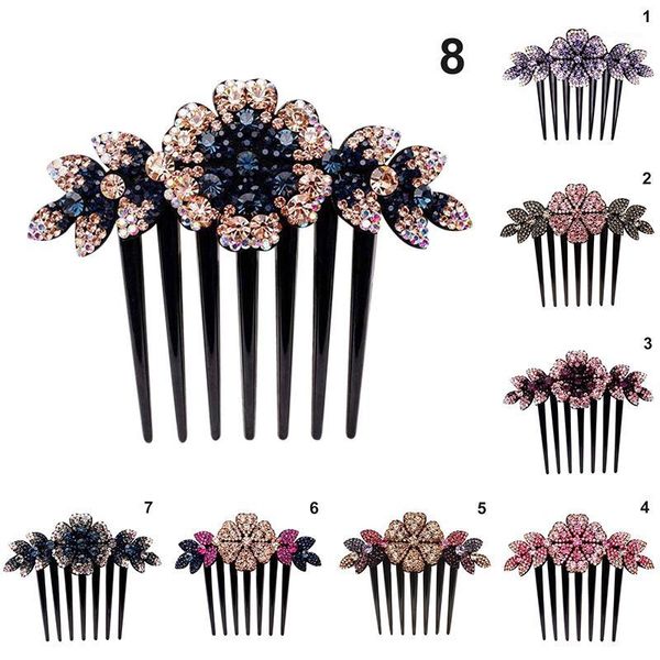 

crystal decor hair side comb rhinestone headwear accessories for women d881