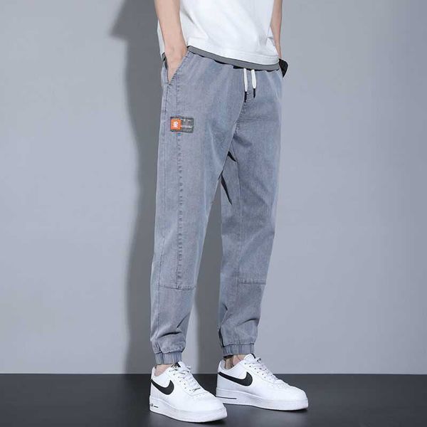

jeans harlan men's loose korean fashion summer big size fashionable work cloth casual long pants thin, Blue