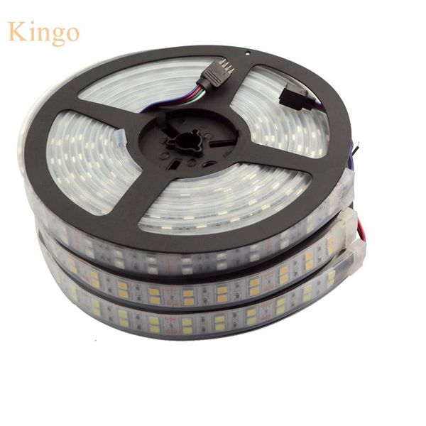 

leds/m led strip dc12v silicone tube double row waterproof ip67 flexible light 5m/lot strips