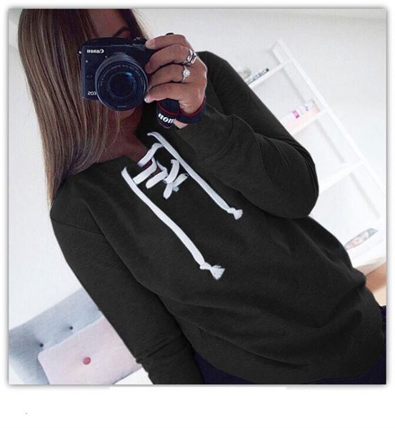 

women's hoodies & sweatshirts women sweatshirt spring pure color long sleeve harajuku hoodied casual pullover sudaderas mujer clothes o, Black