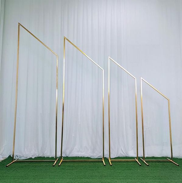 

party decoration wedding props gold-plated screen arched background bevel square