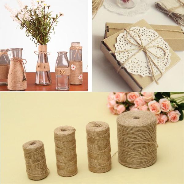 

rope party wedding gift natural jute thread cloth wrapping diy craft decor wrap