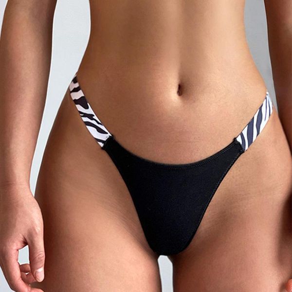 

women's panties women leopard low waist underwear thongs female g-string breathable lingerie temptation cotton intimates t-back, Black;pink