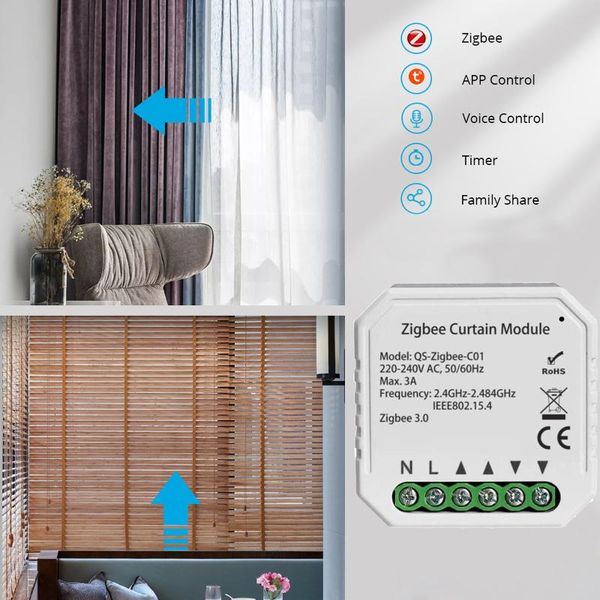 

smart home control tuya zigbee curtain motor intelligent module for roller shutter blind compatible alexa google