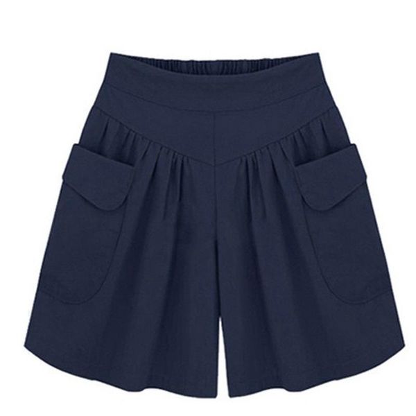 

women's shorts 2021 england style high waist pockets solid loose skirts women summer all-match casual harajuku wide leg short plus size, White;black