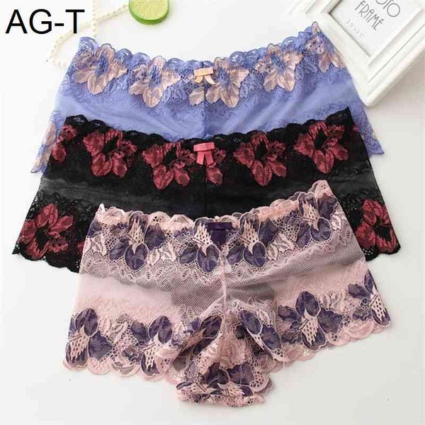 

woman new fashion lace hollow cotton inner panties multicolor optional large size sell 05*, Black;pink
